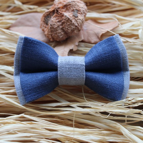 Blue Raf - Gray Linen Kid Pre-Tied Bow Tie For 0-36 Months Old