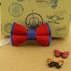 Red Blue Baby Pre-Tied Bow Tie 0-36 Months Old