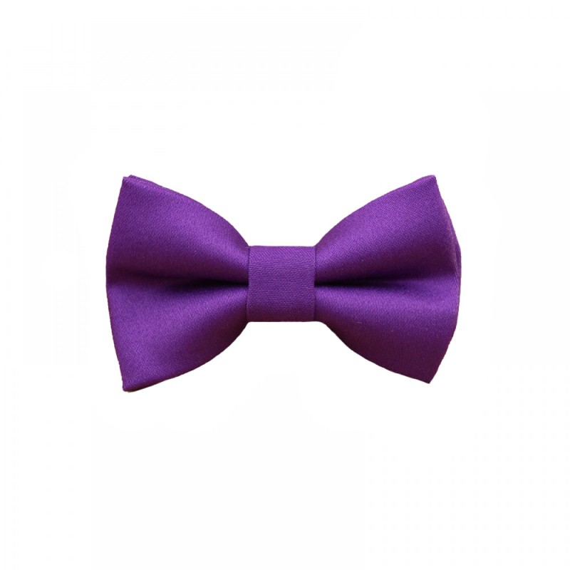 Handmade Purple Baby Pre-Tied Bow Tie 0-36 Months Old
