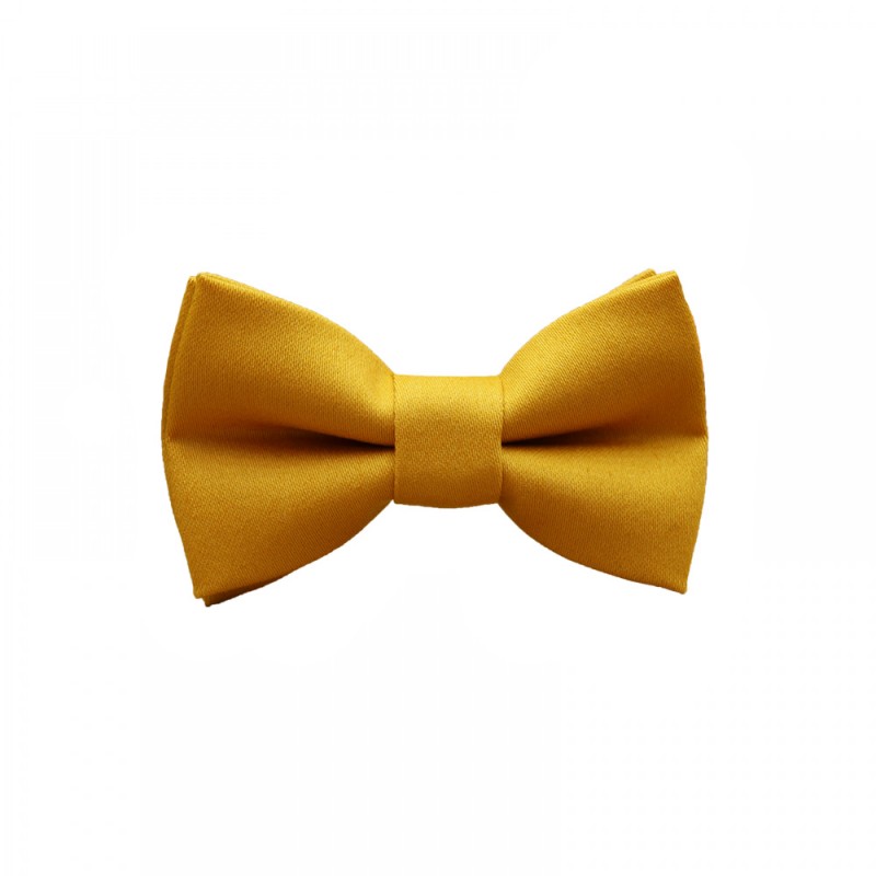 Handmade Mustard Baby Pre-Tied Bow Tie 0-36 Months Old