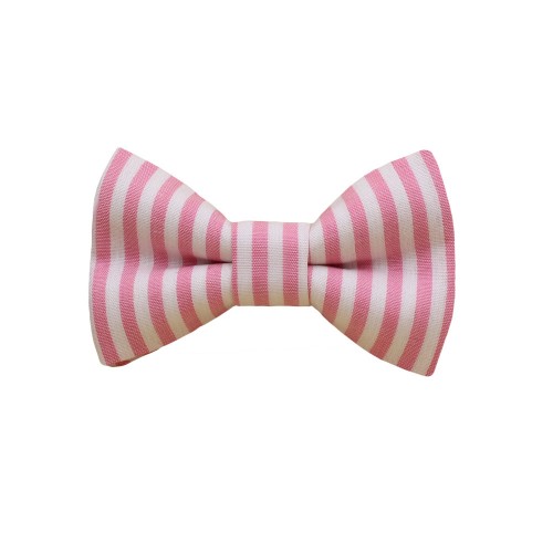 Handmade White Pink Kid Pre-Tied Bow Tie For 0-36 Months Old