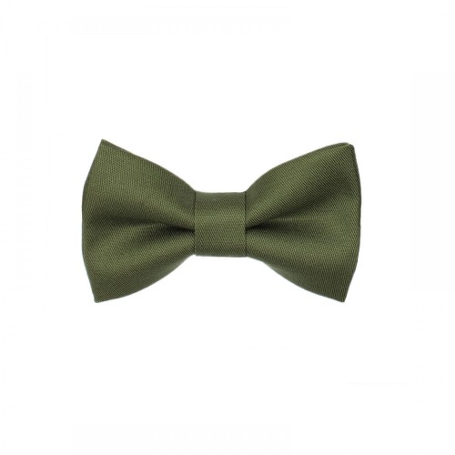 Handmade Green Khaki Baby Pre-Tied Bow Tie