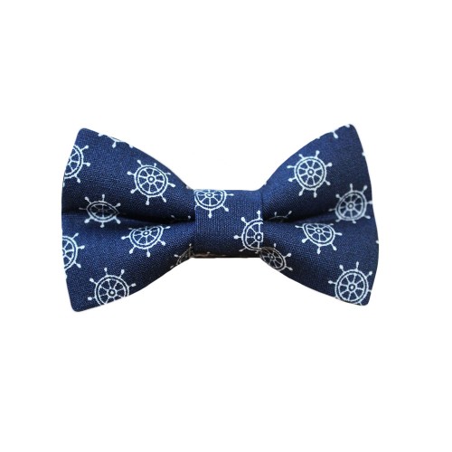 Baby Bow Tie Blue Navy With White Naval Steering Wheel 0 to 36 Months 
