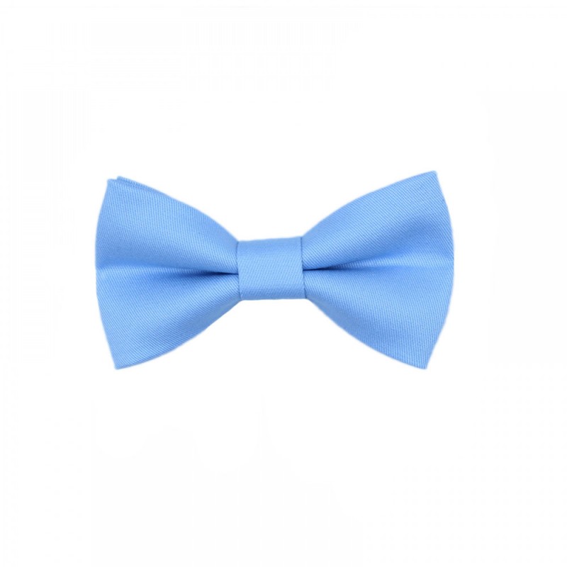 Handmade Blue Siel Kid Pre-Tied Bow Tie For 0-36 Months Old