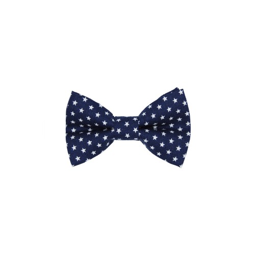 Blue Navy With Stars Baby Pre-Tied Bow Tie For 0-36 Months Old