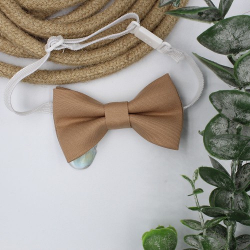 Baby Bow Tie Brown Camel