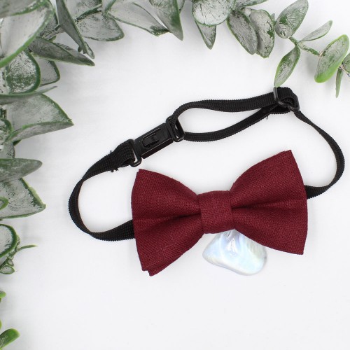 Bordeaux Baby Pre-Tied Bow Tie For 0-36 Months Old