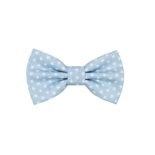 Baby Light Blue Bow Tie With White Stars
