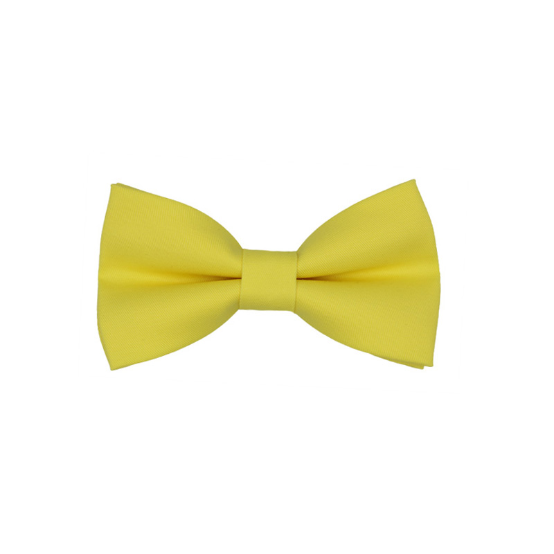 Handmade Yellow Kid Pre-Tied Bow Tie For 0-36 Months Old