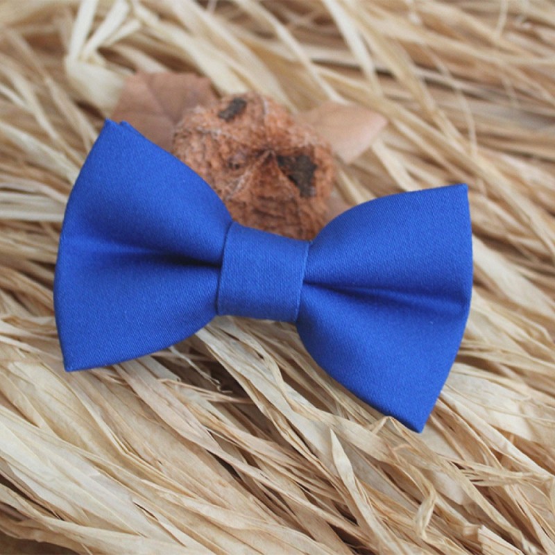 Handmade Royal Blue Baby Pre-Tied Bow Tie 0-36 Months Old