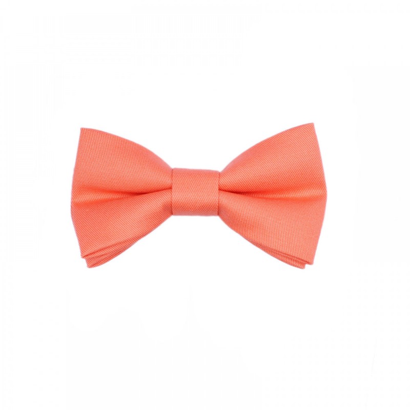 Handmade Coral Baby Pre-Tied Bow Tie 0-36 Months Old