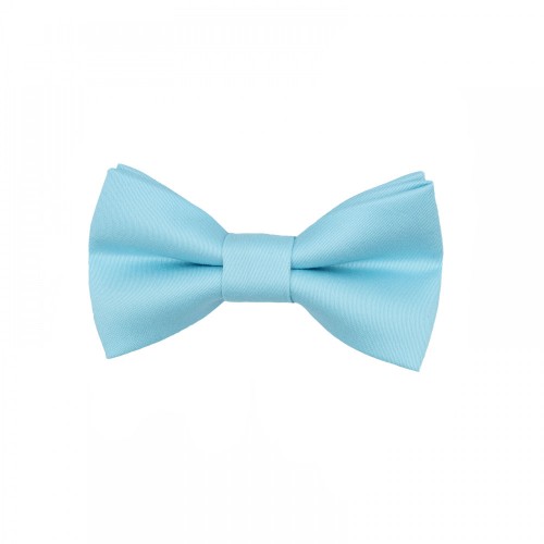 Handmade Light Blue Baby Pre-Tied Bow Tie 0-36 Months Old
