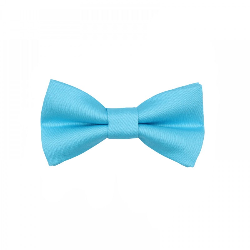 Handmade Light Blue Baby Pre-Tied Bow Tie 0-36 Months Old