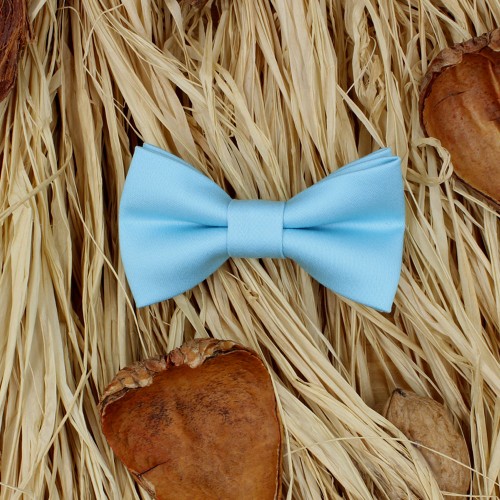 Light Blue Baby Pre-Tied Bow Tie 0-36 Months Old