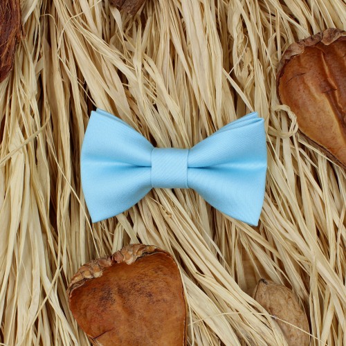 Light Blue Baby Pre-Tied Bow Tie 0 - 36 Months Old