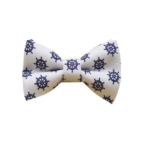 Baby Bow Tie White With Blue Navy Navy Steering Wheel 0 to 36 Months 