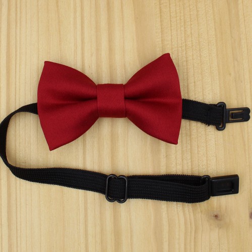Wine Red Baby Pre-Tied Bow Tie