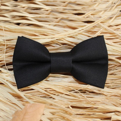 Black Baby Pre-Tied Bow Tie 0-36 Months Old