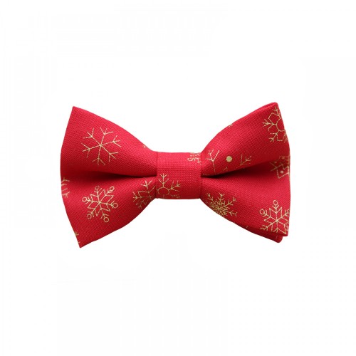 Christmas Baby Bow Tie Snowflakes Red 