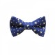 Christmas Baby Bow Tie Blue Navy Gold Stars 