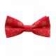Christmas Men's Bow Tie Red With Gold Snowflakes