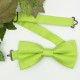 Handmade Light Green Men's Pre-Tied Bow Tie