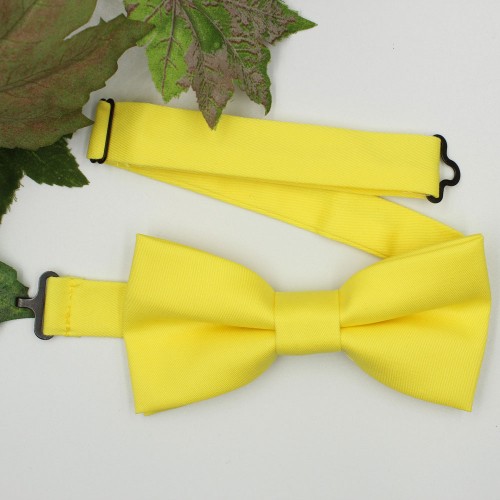 Handmade Yellow Men's Pre-Tied Bow Tie