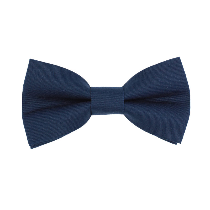 Handmade Blue Navy Kid Pre-Tied Bow Tie For 7-14 Years Old
