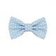 Handmade Baby Bow Tie Light Blue With White Stars