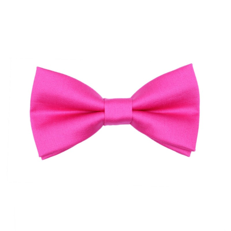 Handmade Fuchsia Kid Pre-Tied Bow Tie For 7-14 Years Old