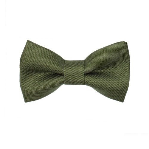 Handmade Green Khaki Kid Pre-Tied Bow Tie For 3-6 Years Old