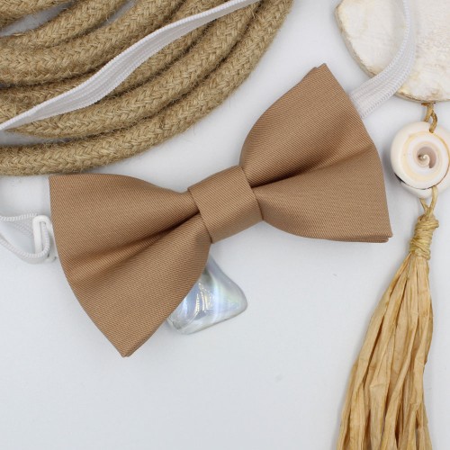 Children's Bow Tie Brown Camel 3 to 6 Years