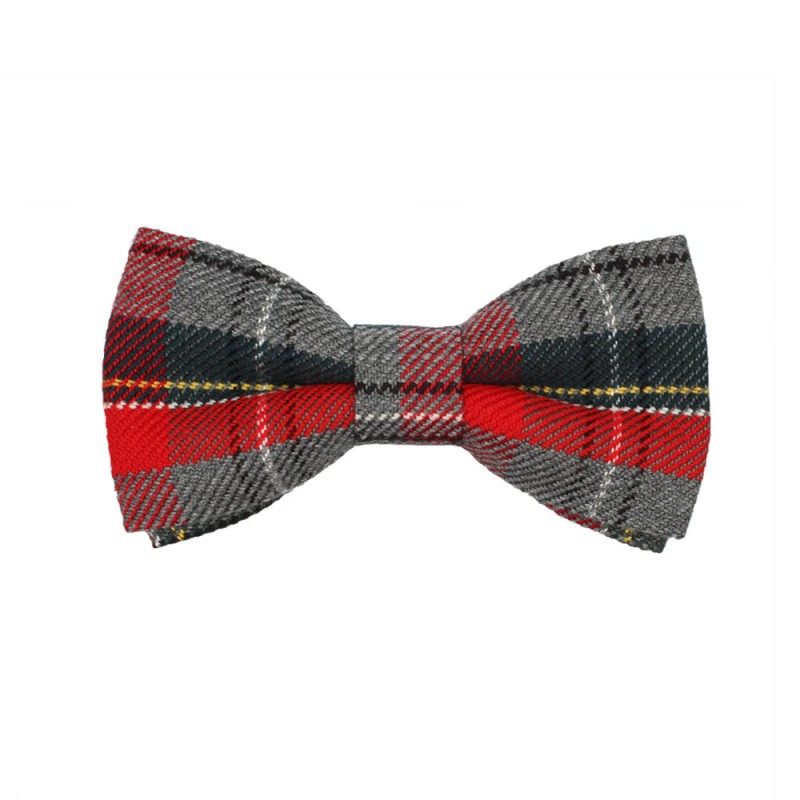 Children's Bow Tie Red Scottish Tartan 7 To 14 Years