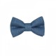 Handmade Aviation Blue Linen Baby Pre-Tied Bow Tie 0-36 Months Old