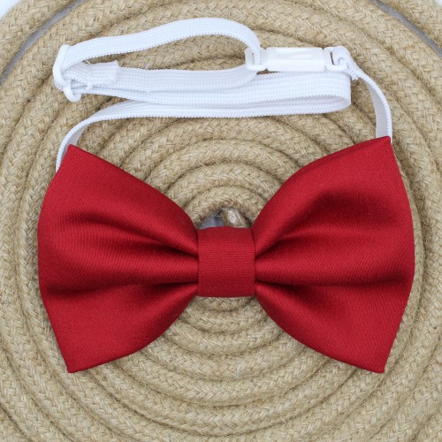 Deep Red Dog Cat Bow Tie
