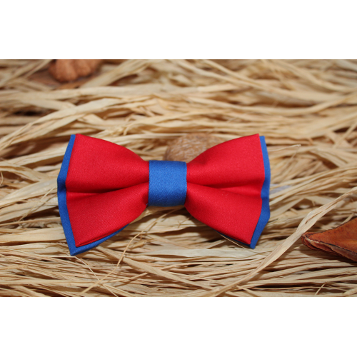 Red & Royal Blue Kid Pre-Tied Bow Tie For 2-6 Years Old