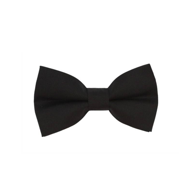 Handmade Black Kid Pre-Tied Bow Tie For 3-6 Years Old