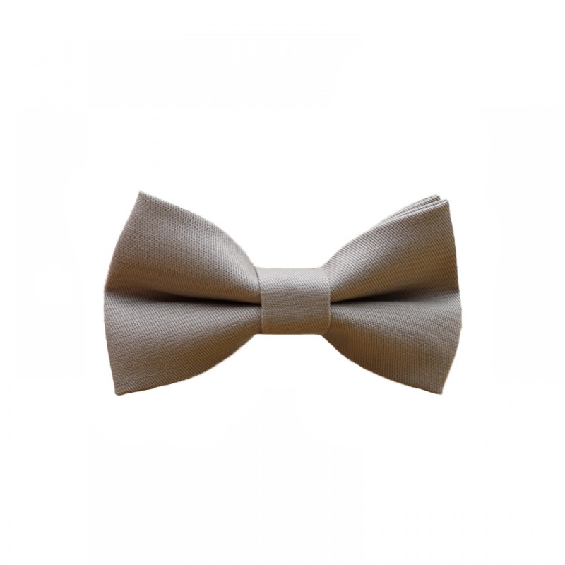 Handmade Gray Beige Kid Pre-Tied Bow Tie For 3-6 Years Old
