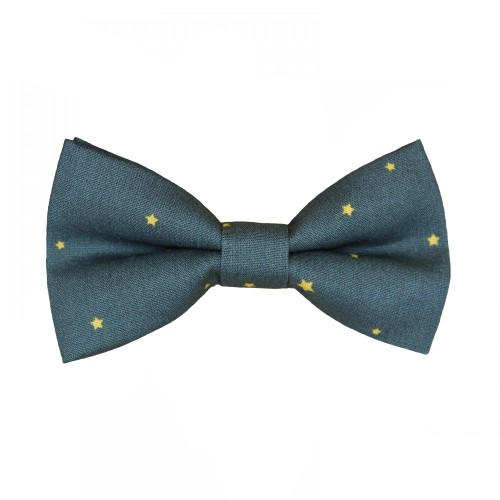 Christmas Children's Bow Tie Green With Gold Stars 2 To 6 Years 