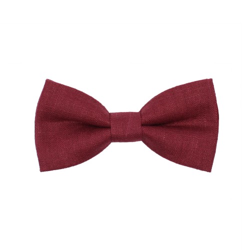 Bordeaux Linen Kid Pre-Tied Bow Tie For 3-6 Years Old