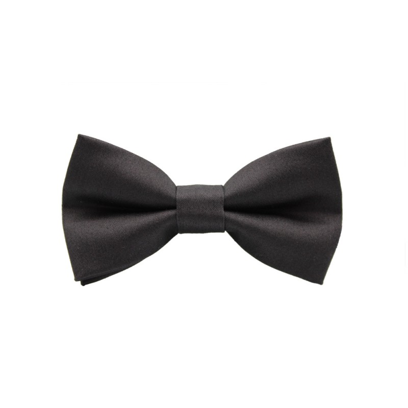 Anthracite Gray Kid Pre-Tied Bow Tie 7-14 Years Old