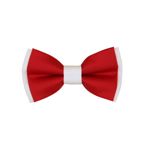 Red & White Kid Pre-Tied Bow Tie For 1-6 Years Old
