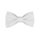 Handmade White Linen Pre-Tied Bow Tie For 7-14 Years Old