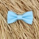 Handmade Light Blue Kid Pre-Tied Bow Tie For 3-6 Years Old