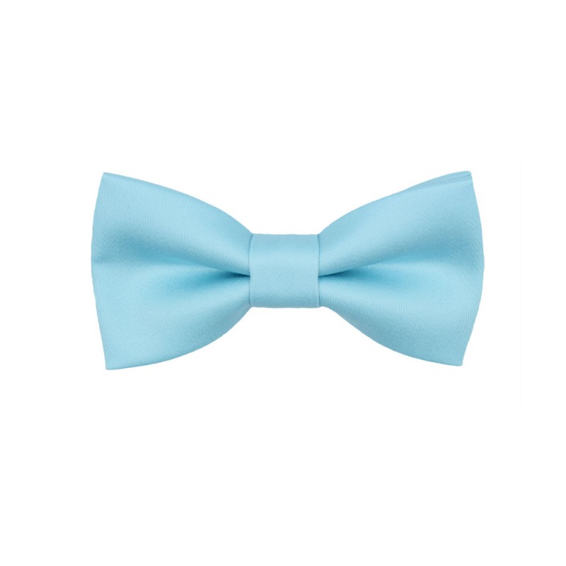 Handmade Light Blue Kid Pre-Tied Bow Tie For 7-14 Years Old