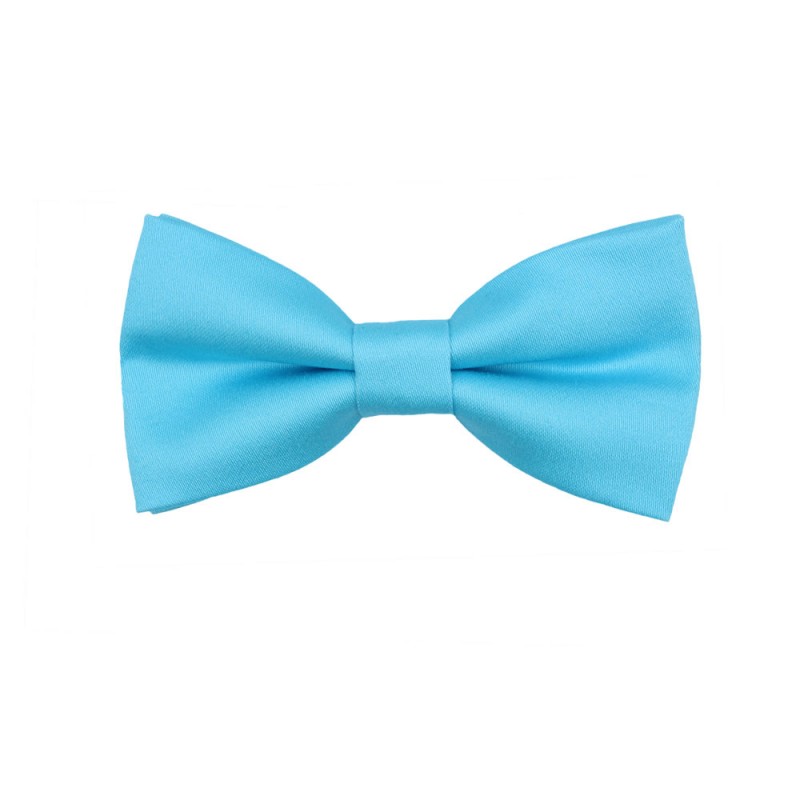 Handmade Light Blue Kid Pre-Tied Bow Tie For 7-14 Years Old