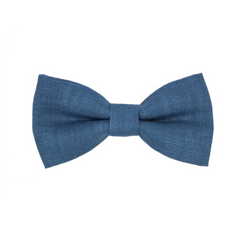 Linen Children's Aviation Blue Bow Tie 