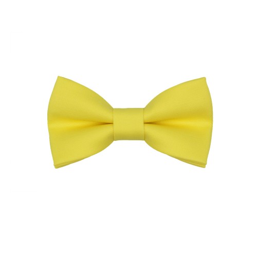 Handmade Yellow Kid Pre-Tied Bow Tie For 7-14 Years Old