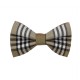 Children's Bow Tie Beige Scottish Tartan 7 To 14 Years