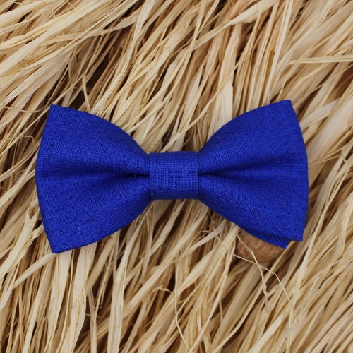 Blue Royal Linen Kid Pre-Tied Bow Tie For 2-6 Years Old